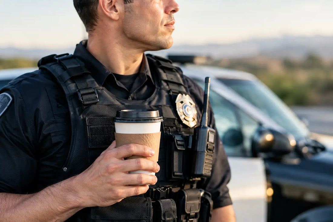 Police Officer Coffee That Holds the Line