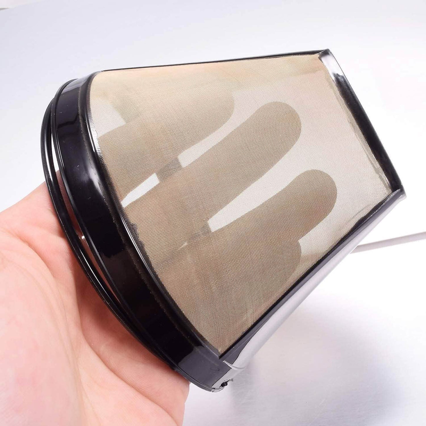 Two reusable No.4 cone coffee maker filters by DailySale, made of durable material, suitable for brewing coffee in kitchen gadgets.