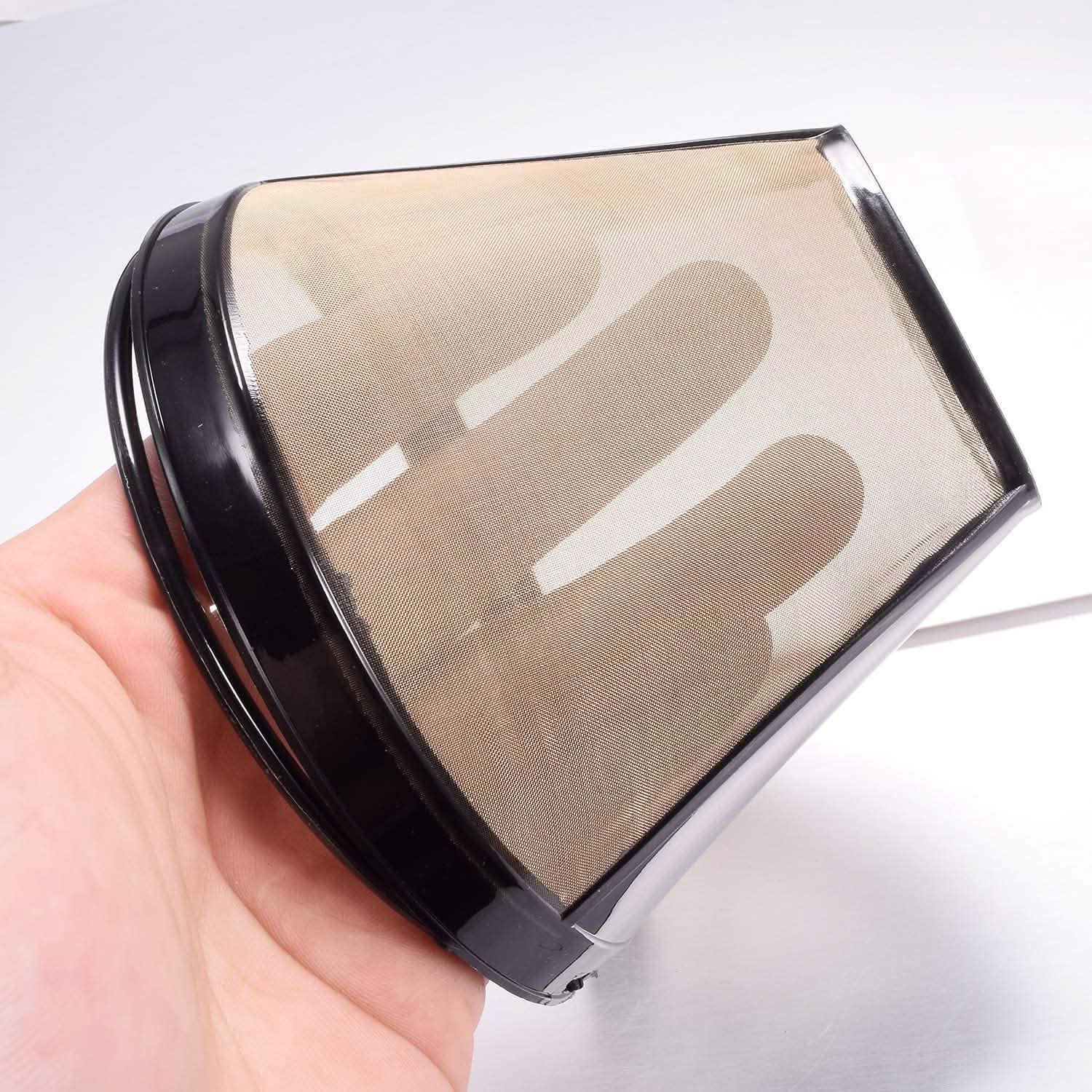 Two reusable No.4 cone coffee maker filters by DailySale, made of durable material, suitable for brewing coffee in kitchen gadgets.
