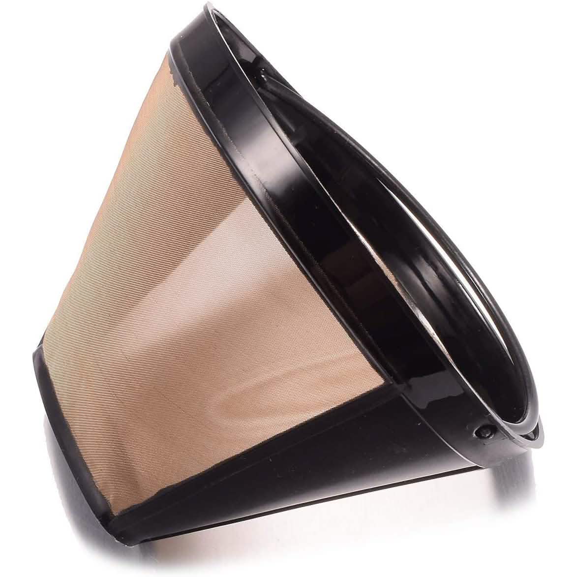 Two reusable No.4 cone coffee maker filters by DailySale, made of durable material for eco-friendly brewing.