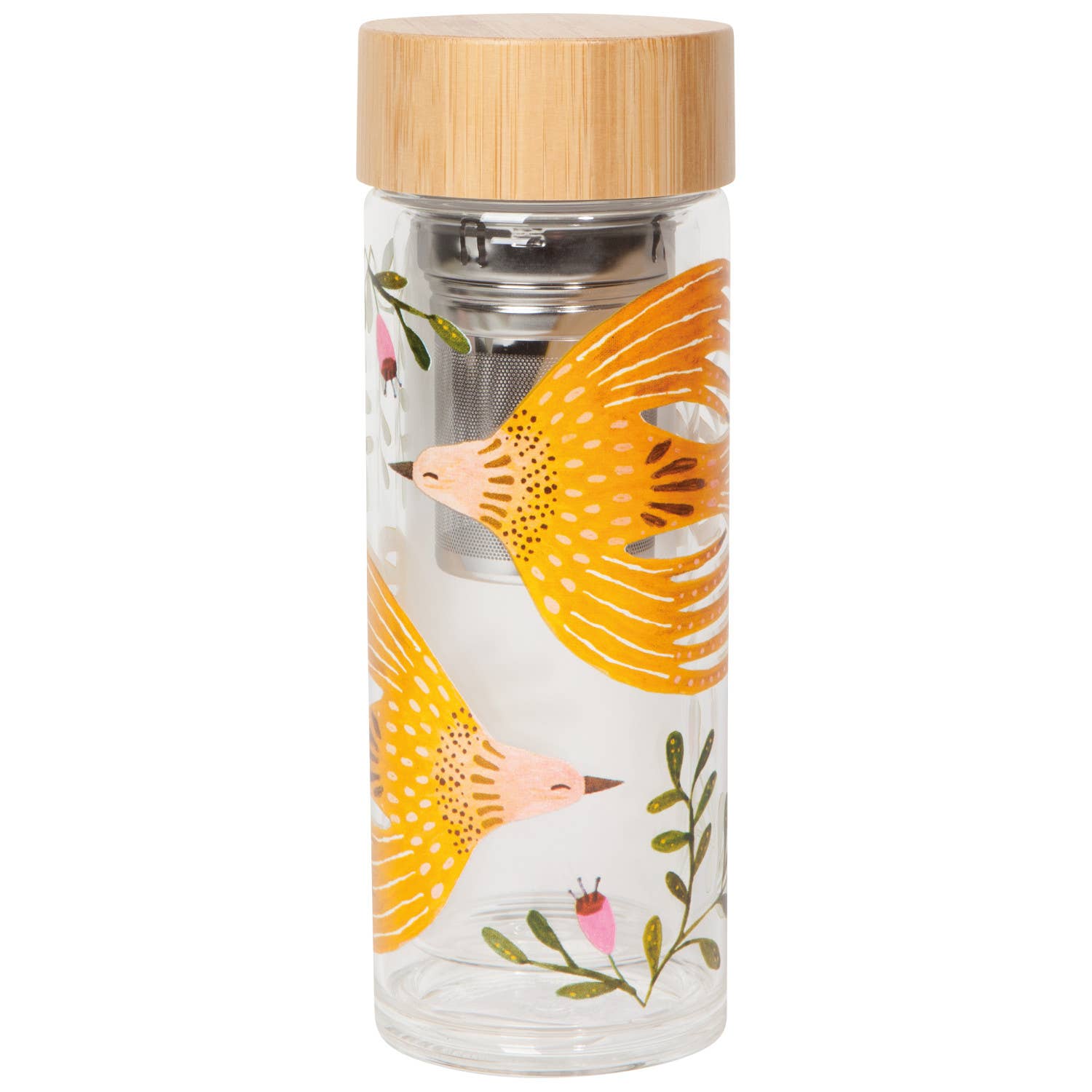 Slowly Danica Studio Plume Sustain Tea Infuser shaped like a feather, made of stainless steel for easy brewing and straining tea.