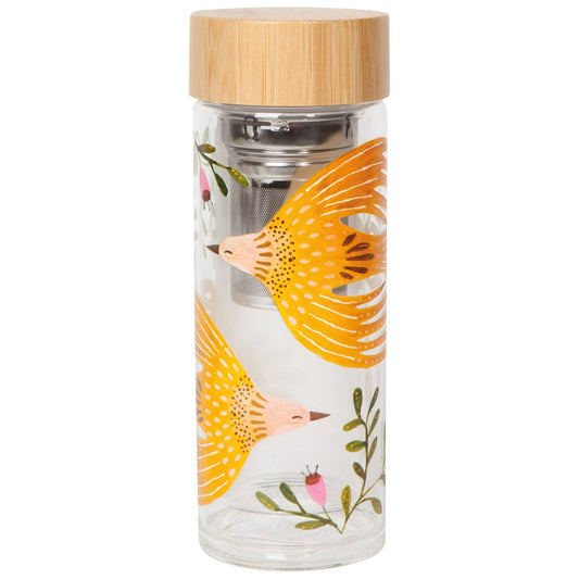 Slowly Danica Studio Plume Sustain Tea Infuser shaped like a feather, made of stainless steel for easy brewing and straining tea.
