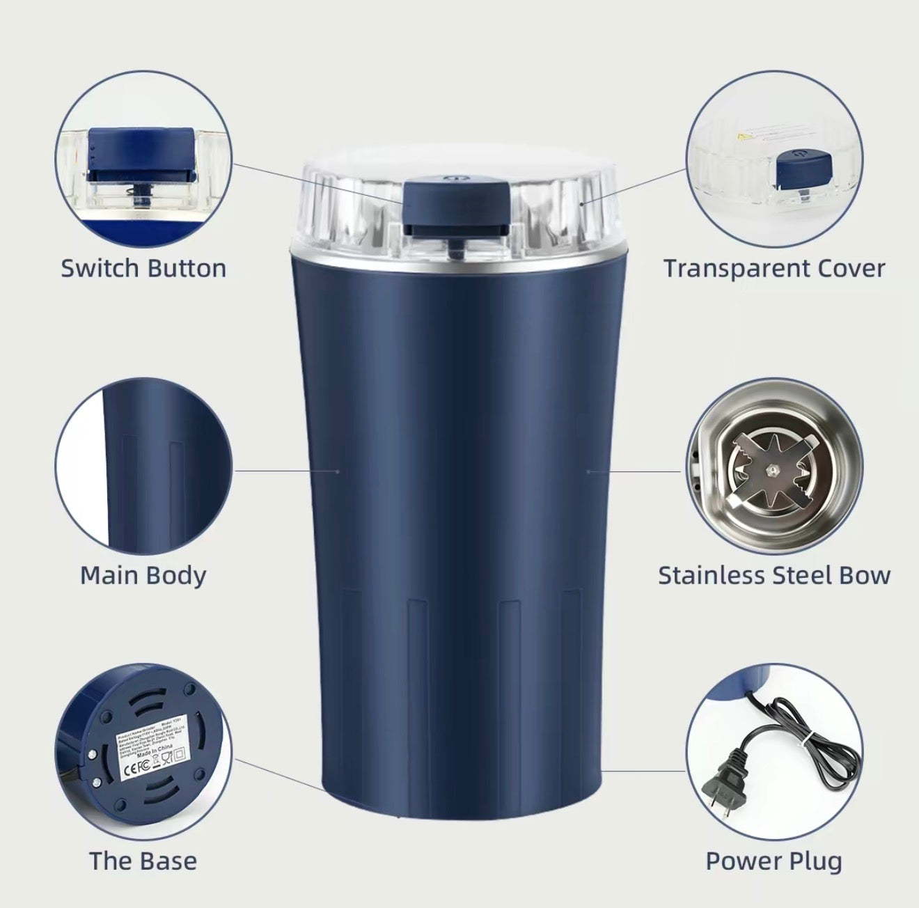 V.I.P Digital Presence UltraGrind Grinder with stainless steel burrs and ergonomic design for precise coffee grinding.