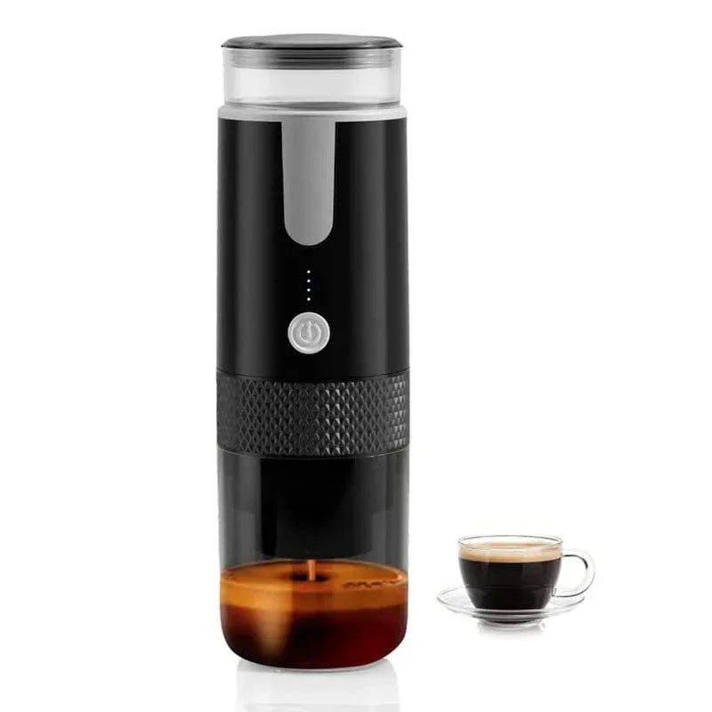 Portable Slavnik Family Coffee Merchants coffee machine, compact and easy-to-use coffee maker ideal for on-the-go brewing.