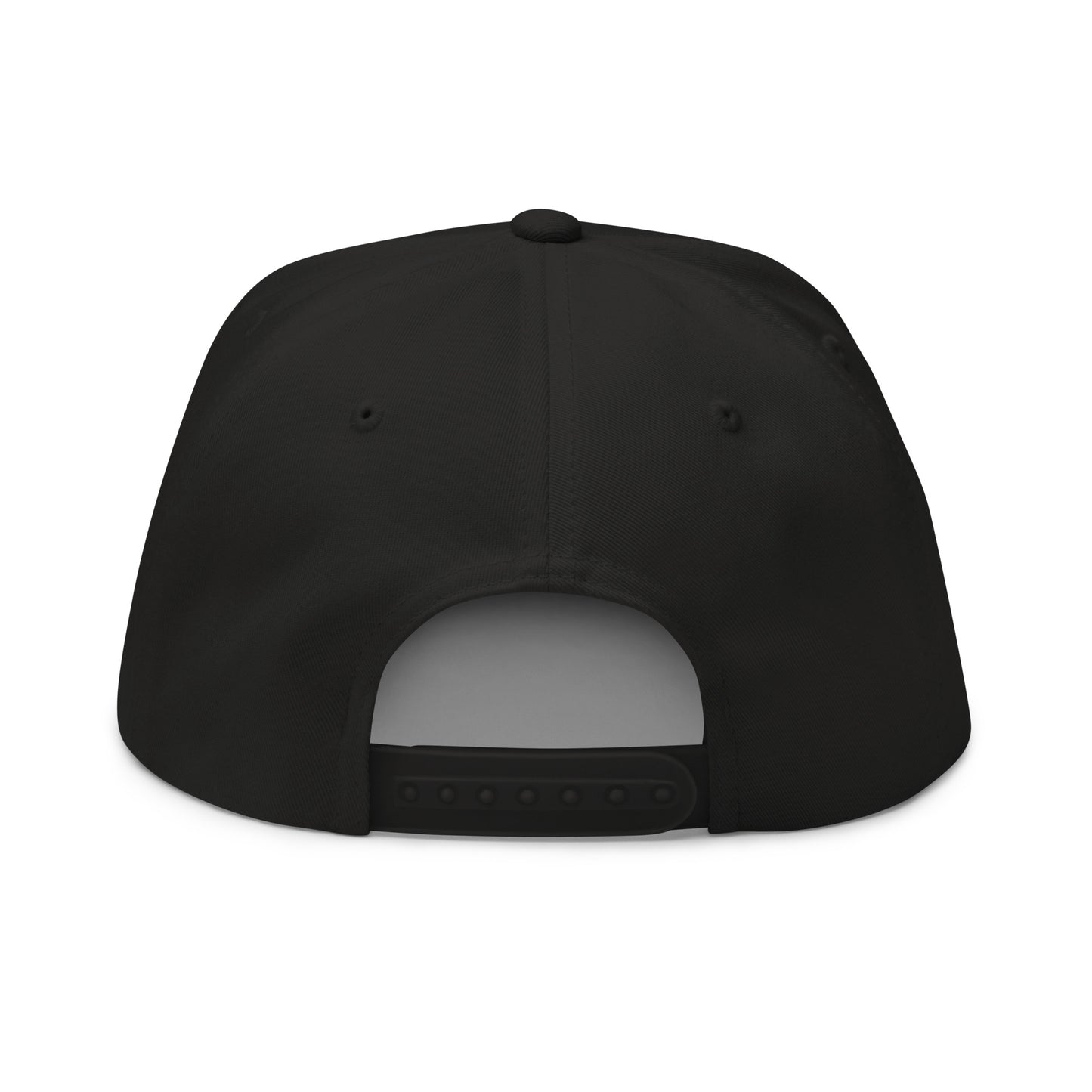 Black flat bill cap with embroidered logo from Code 3 Rescue Coffee and Tea, casual headwear with a structured design.